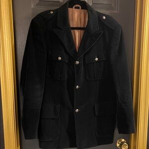 Iceberg Black Corduroy Jacket with Button Accents